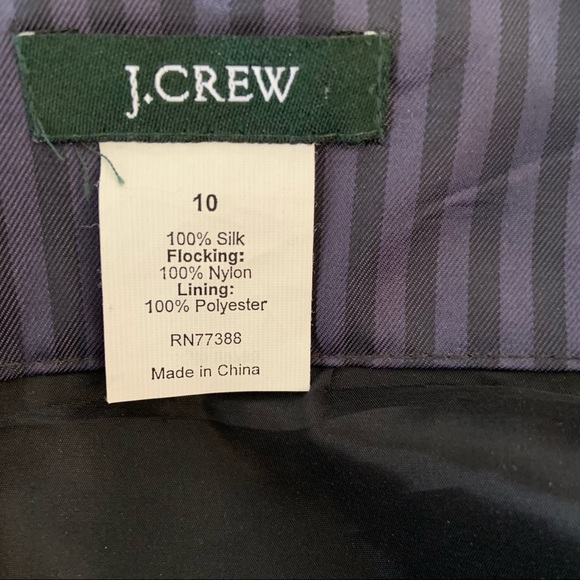 J. Crew Black Silk Polka Dot Skirt Sz 10 EUC - Picture 8 of 11